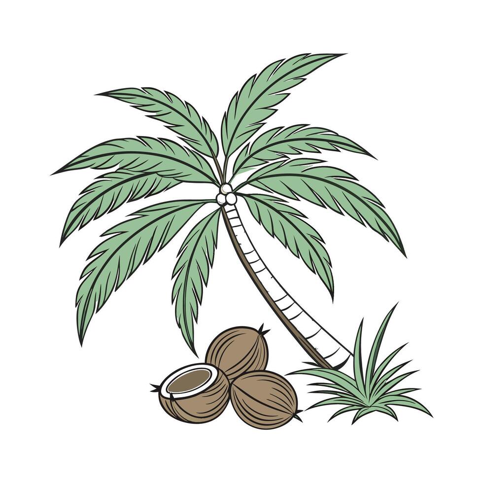 Distinctive Coconut Palm Artwork for Home vector
