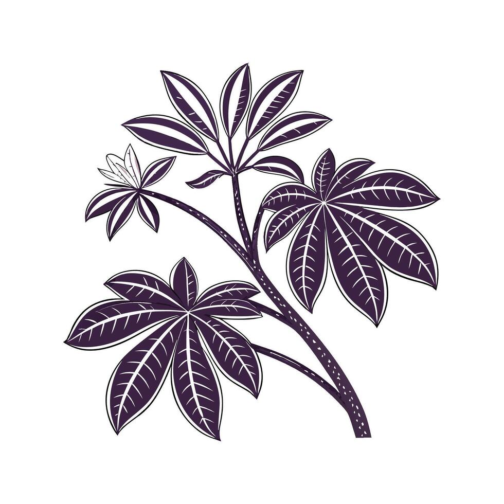 Elegant Dark Goddess Plant Display vector