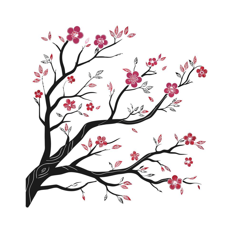 Vibrant Duble Branch Thicket Plant vector