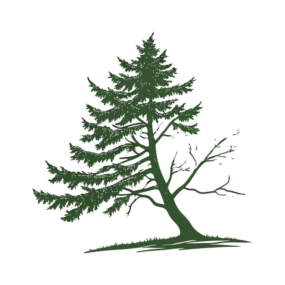 Artistic Hemlock Plant Visualization vector