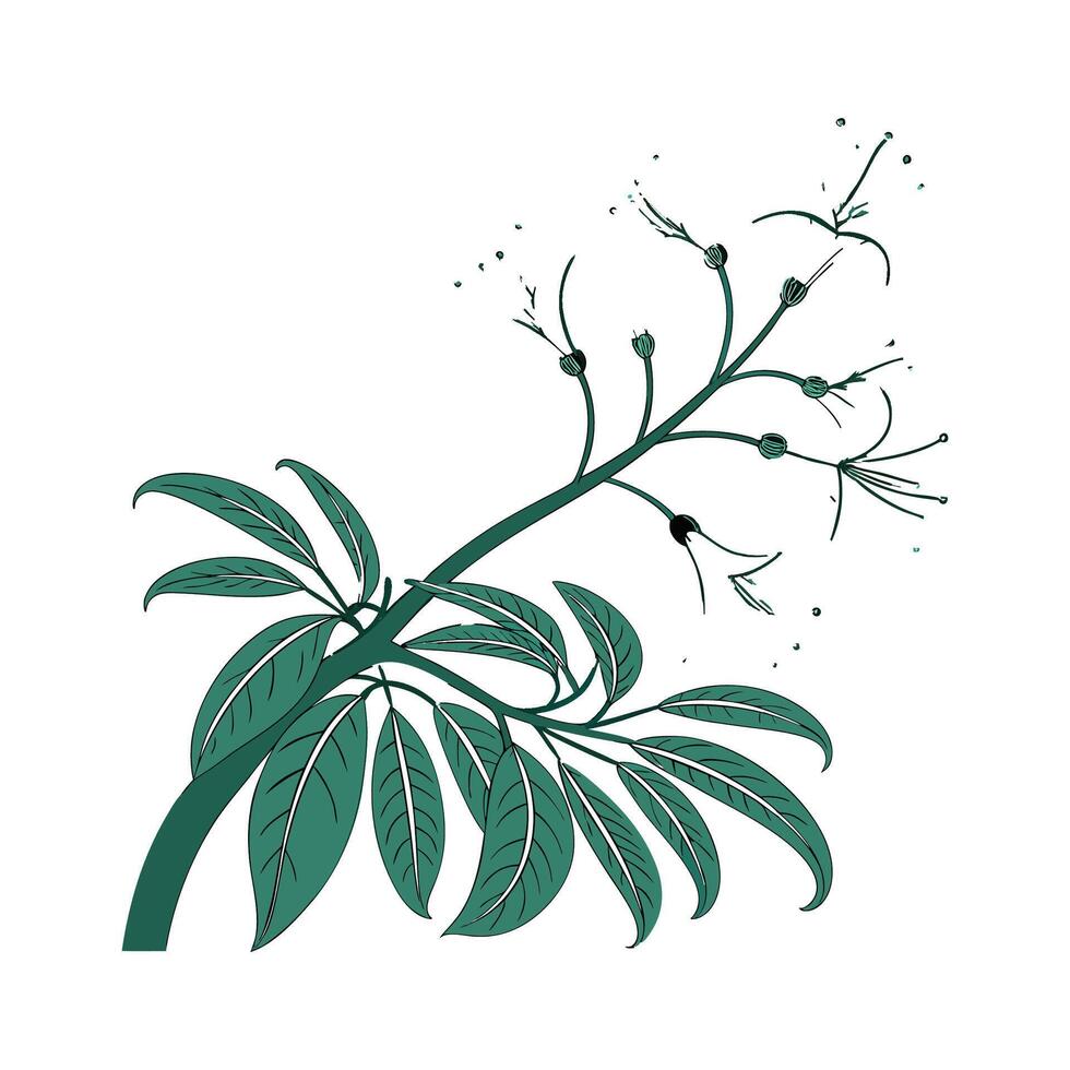 Artistic Illusion Plant Visualization vector