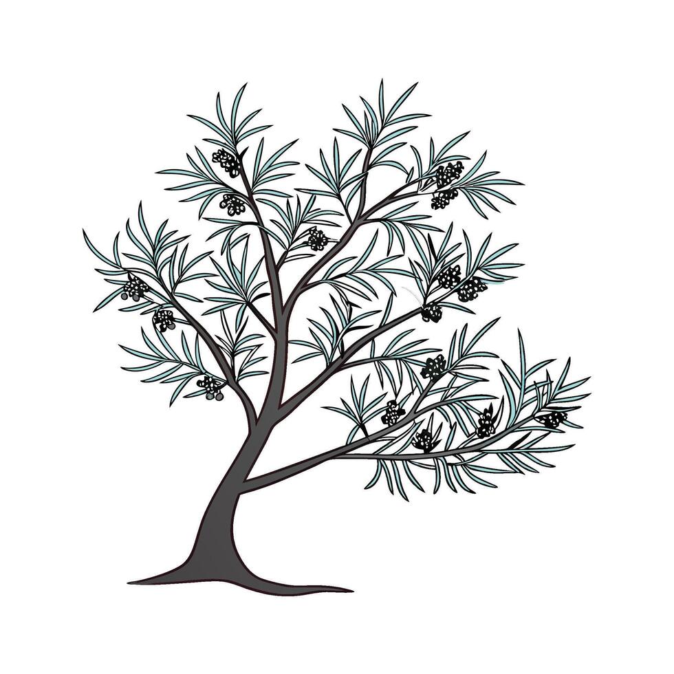 Elegant Juniper Plant Design on Bright White vector