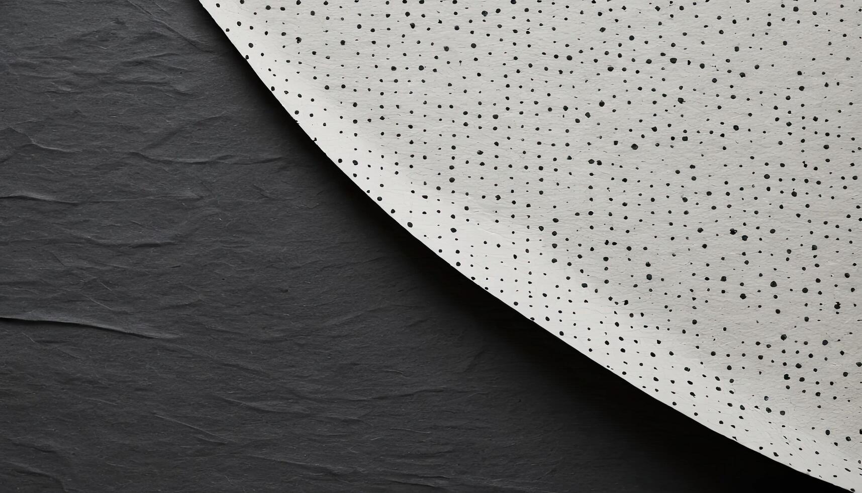 Textured Black Slate Background with a Curved Edge Gray Dotted Abstract Overlay photo
