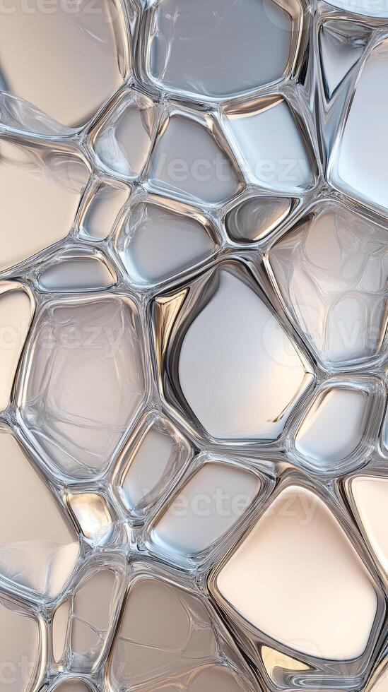 Translucent shapes on a neutral background. photo