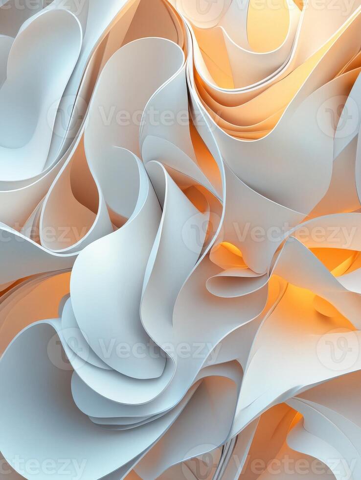 Abstract curves and soft colors create a dynamic composition photo