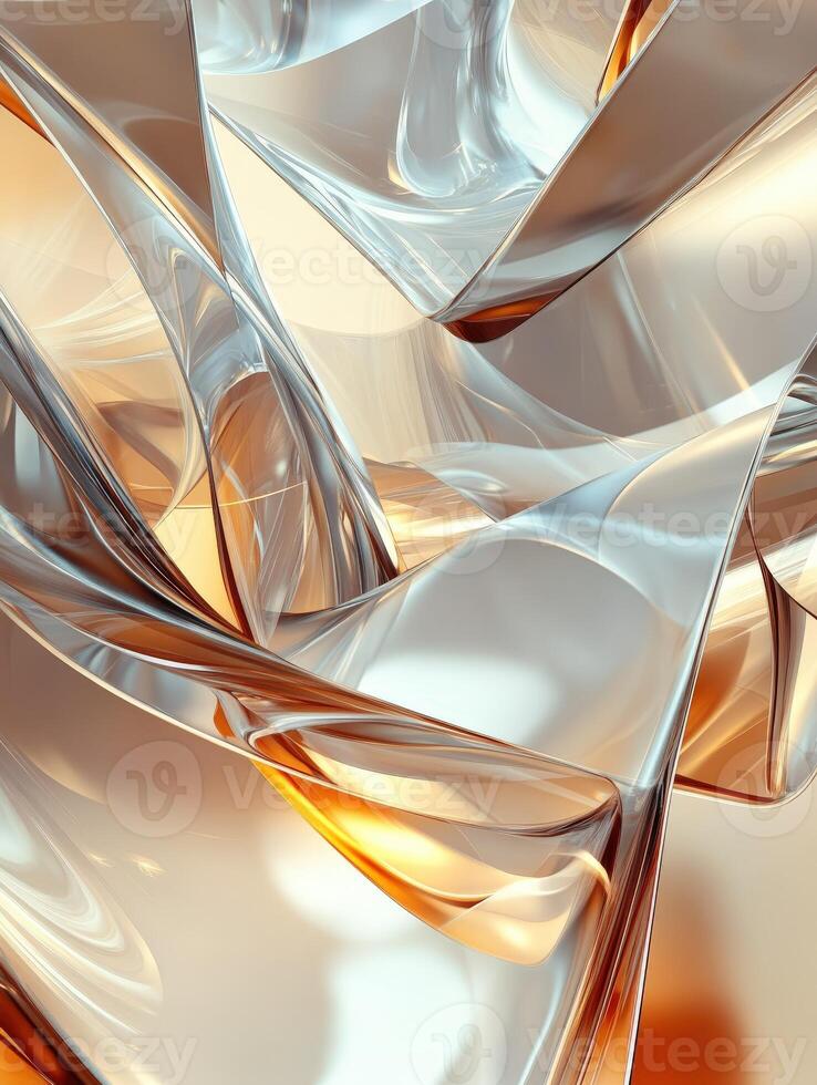 Abstract design featuring flowing translucent shapes photo
