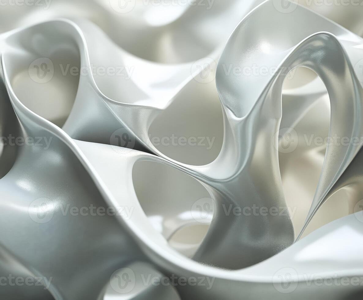 Soft white curves create a flowing texture photo