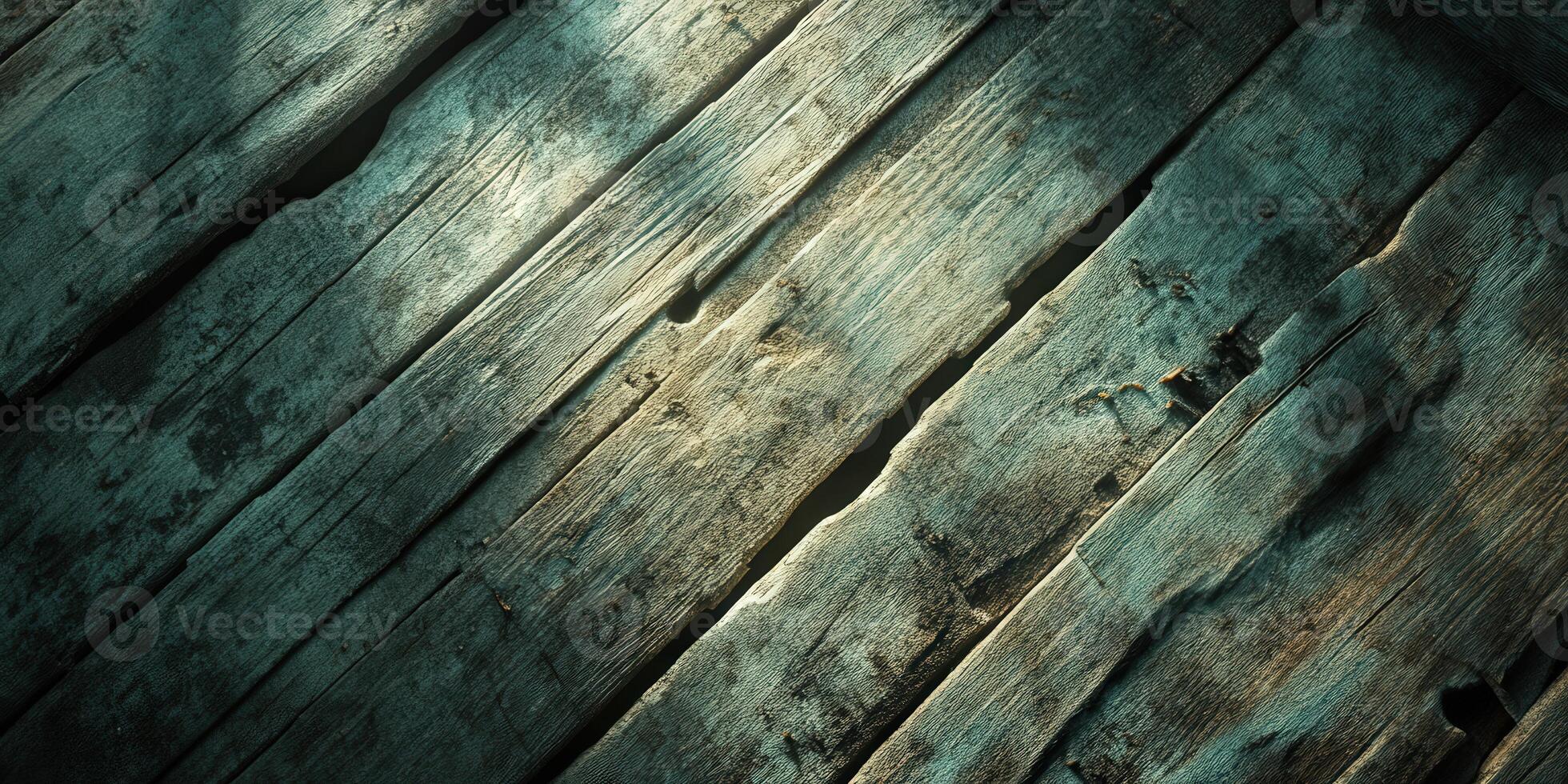 Old wooden floor with light and shadows photo
