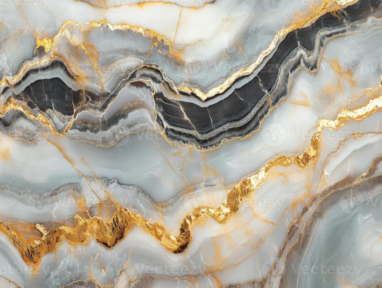 Striking marble design featuring grey and gold patterns photo