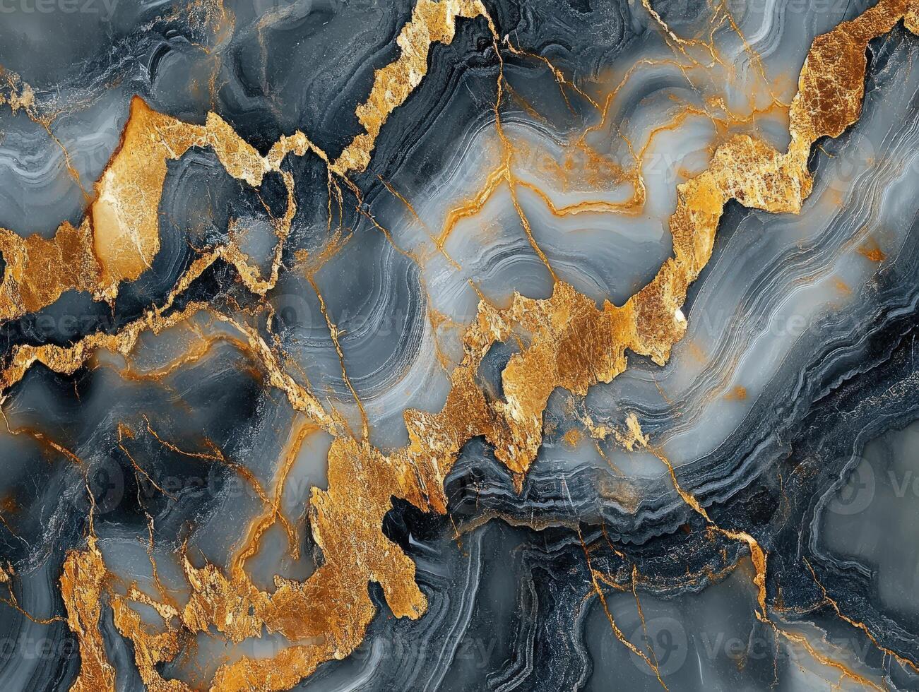 Elegant abstract design featuring black and gold marble texture photo