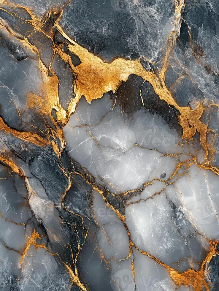 Elegant black and gold marble texture design in a natural pattern photo