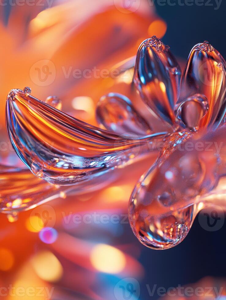 Colorful glass decoration with intricate design details photo