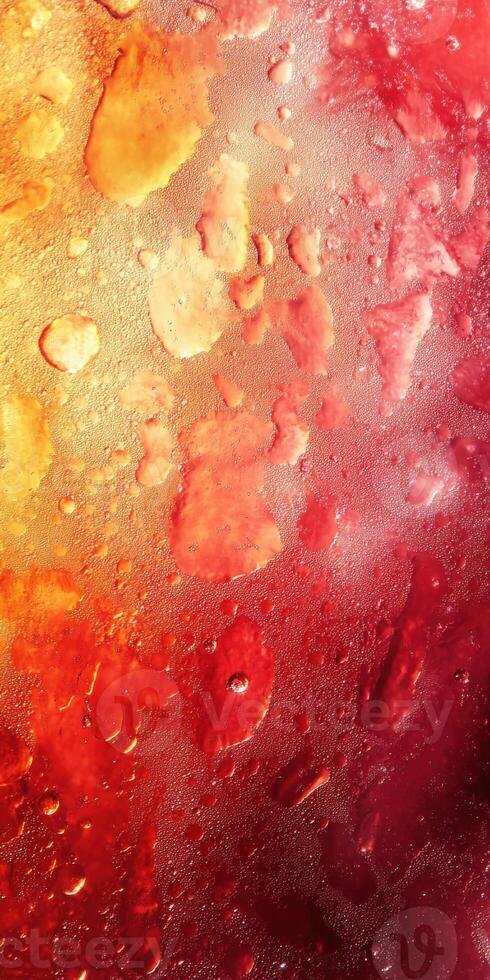 Colorful abstract texture with warm hues and droplets photo