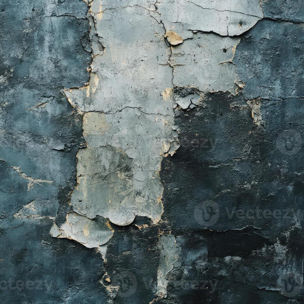 Textured wall with peeling paint in urban setting photo