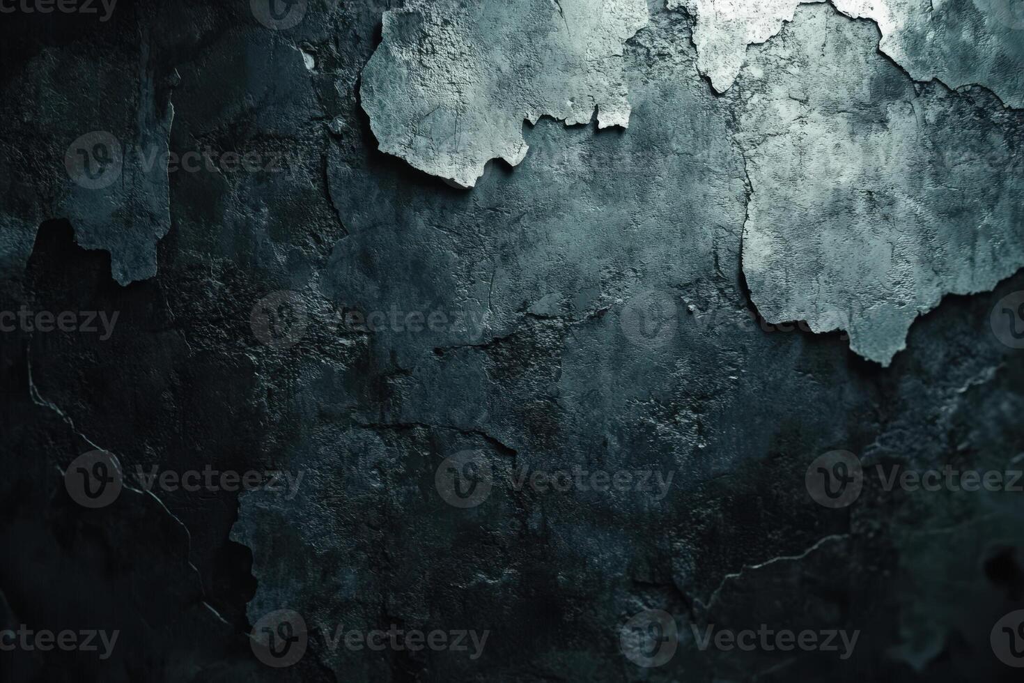 Dark textured surface with peeling layers in low light photo