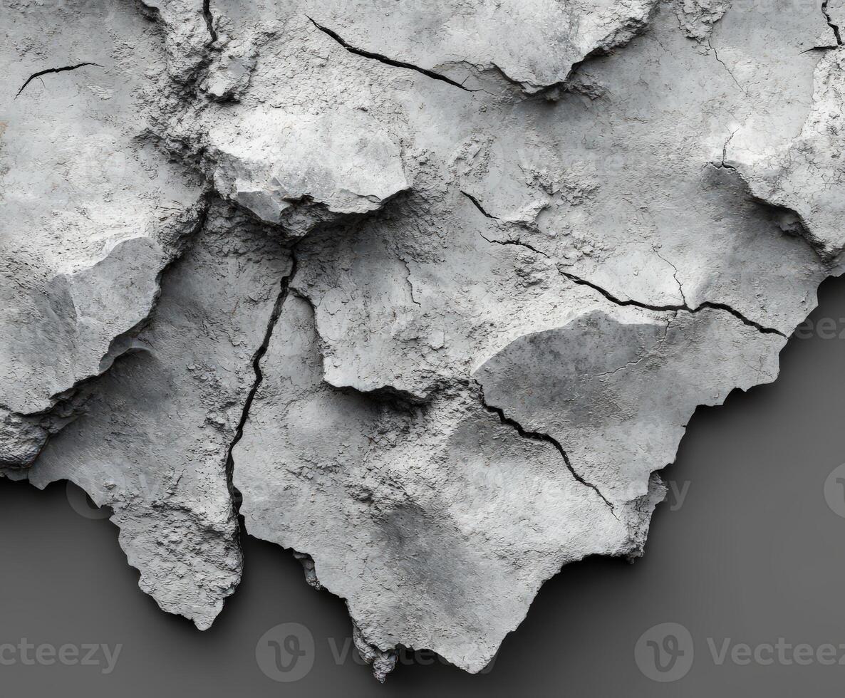 Cracked gray surface showing texture and erosion patterns photo