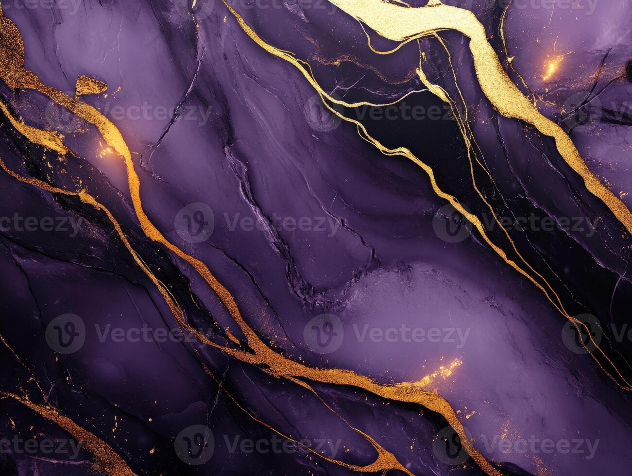 Elegant abstract purple and gold marble pattern design photo