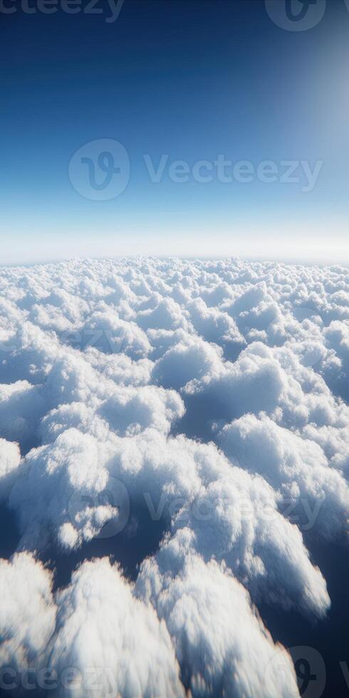 A view of the sky from an airplane photo