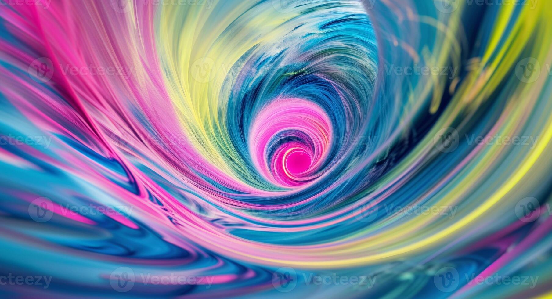 Colorful swirl background with a blue, pink and yellow swirl photo