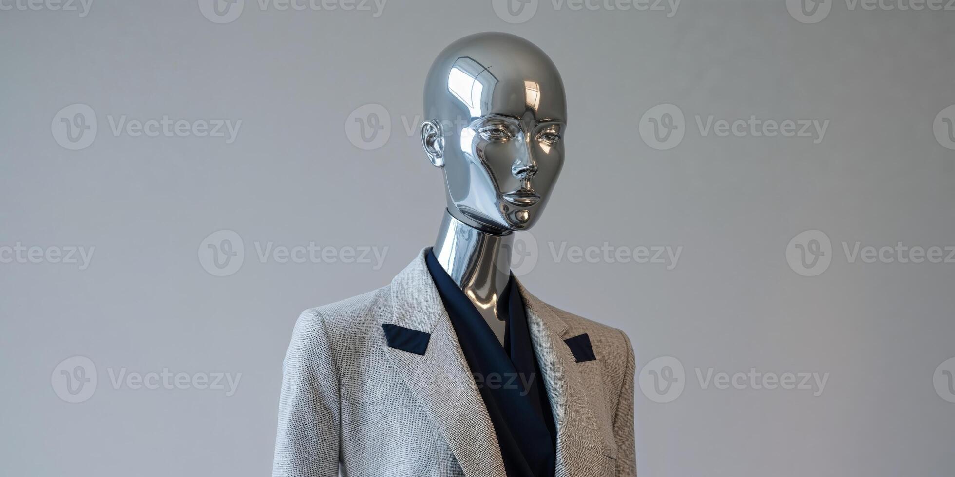 A mannequin in a suit and tie photo
