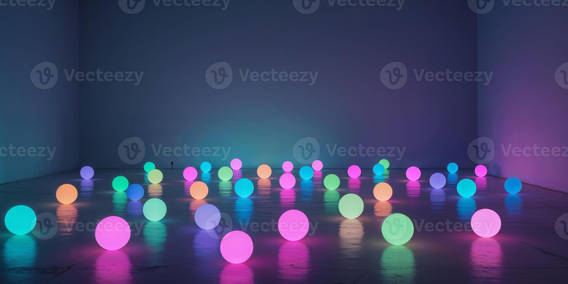 A room with many colorful balls in it photo