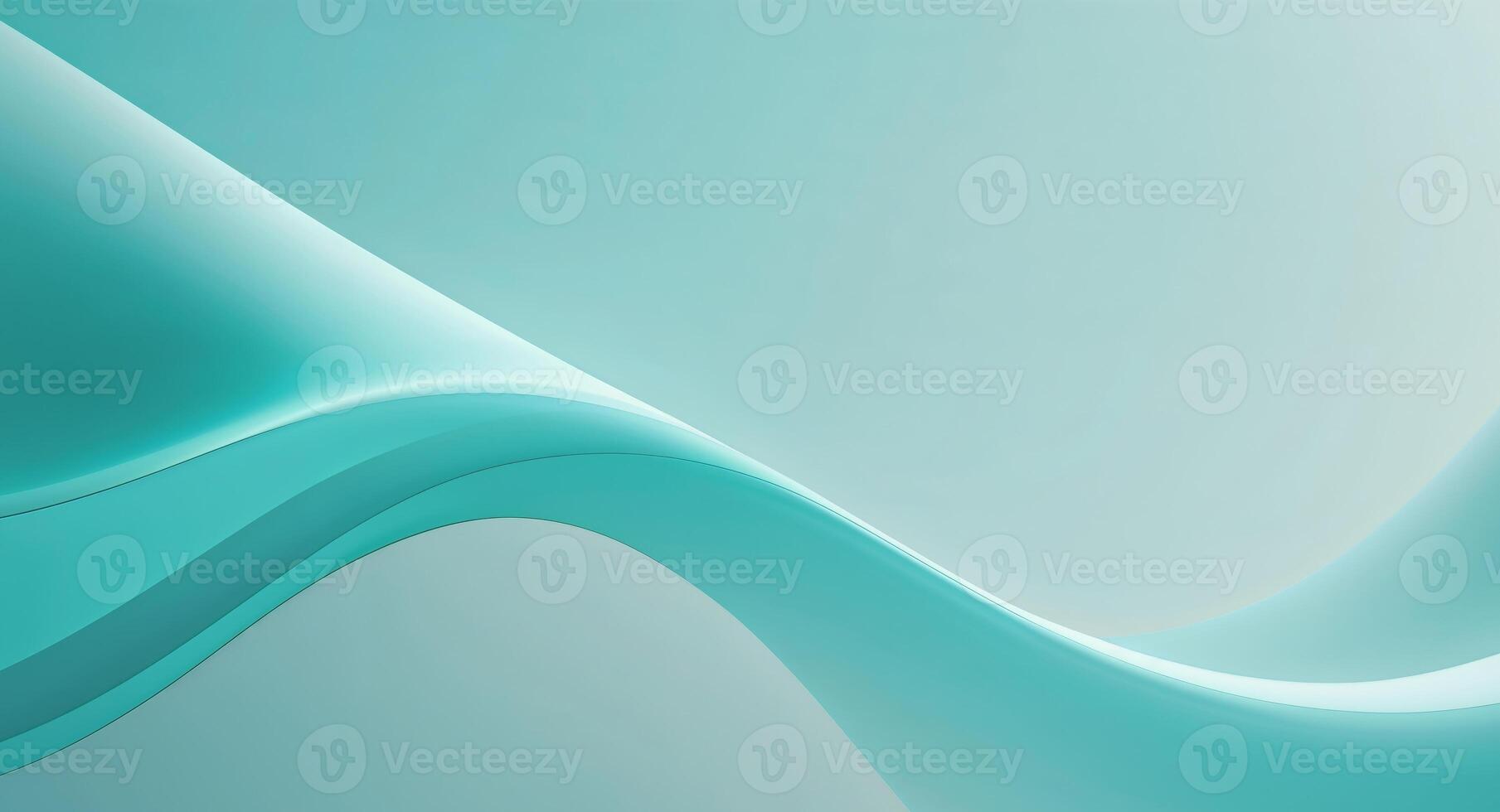 Turquoise Abstract Background With Smooth Curves and Gentle Gradients photo