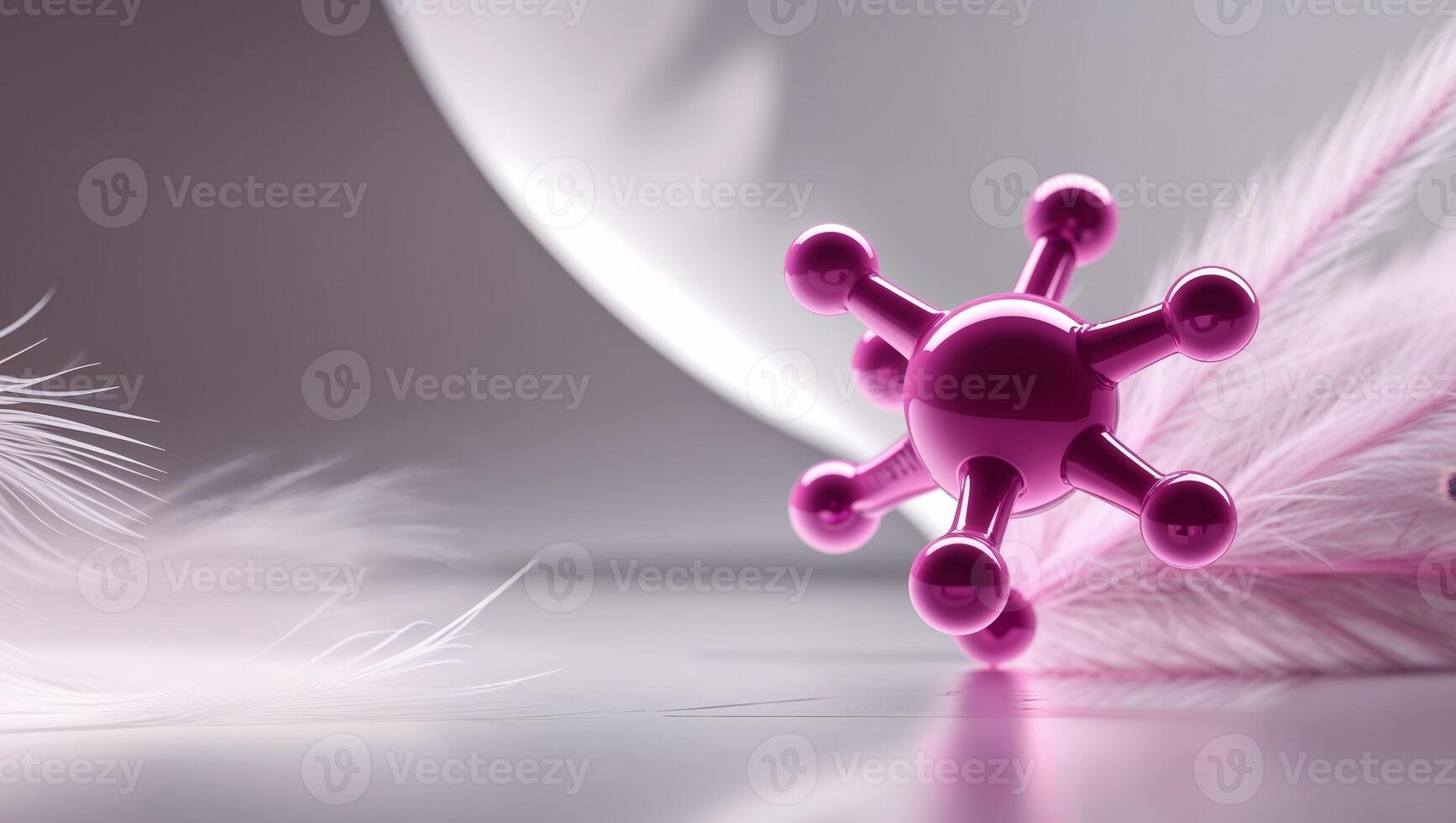 Pink Molecular Structure Abstract Background photo