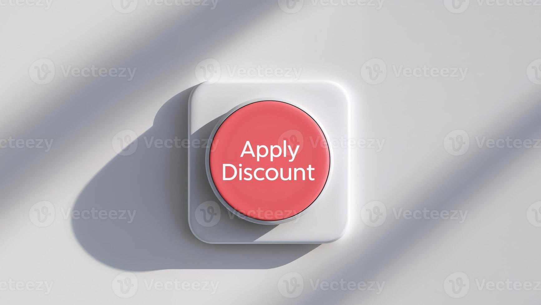 Apply discount button on white wall photo