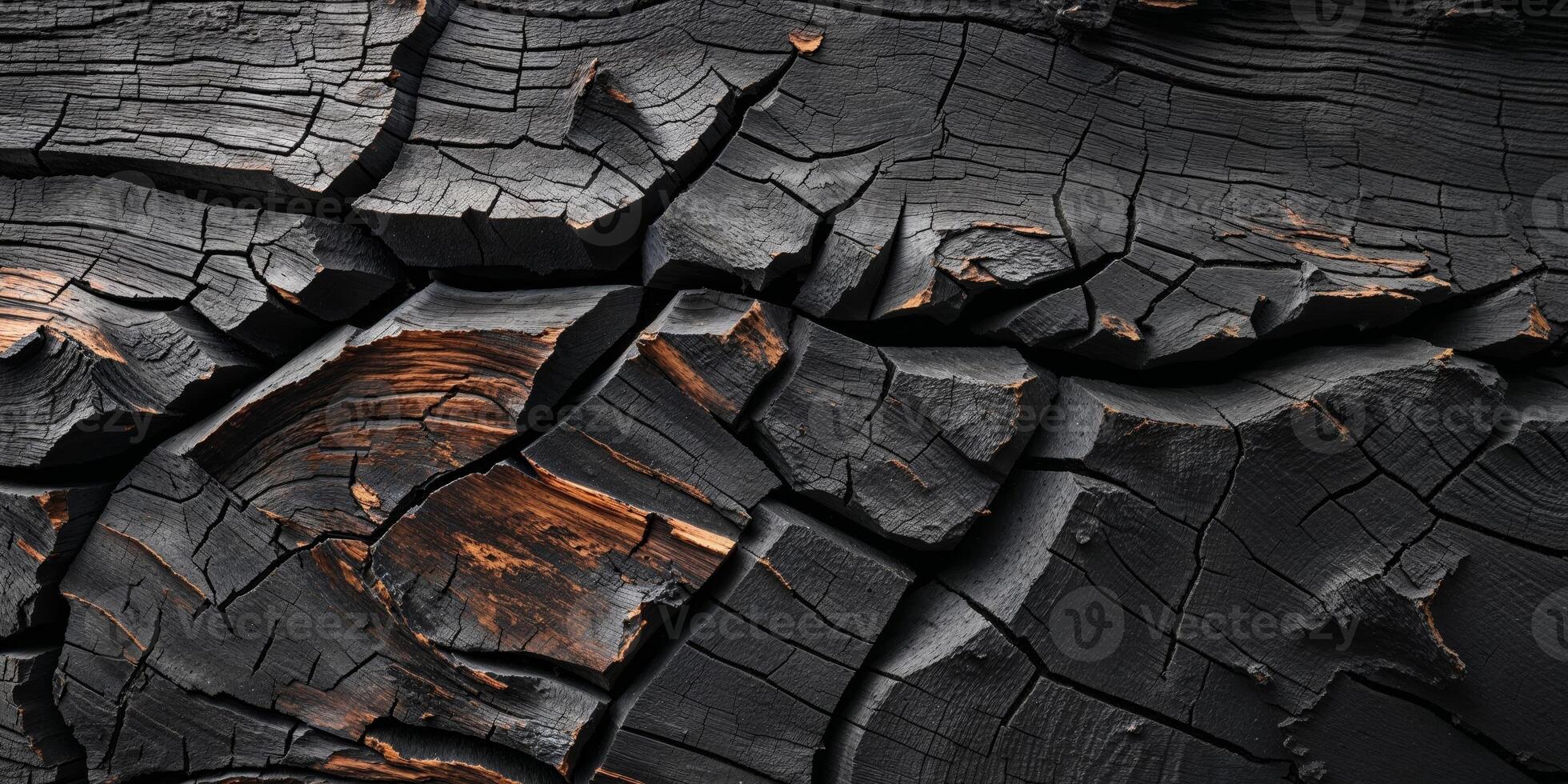 A close up of a burnt wood surface photo