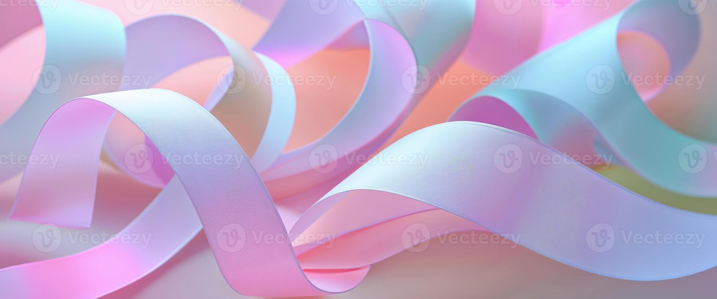 A close up of a bunch of colorful ribbons photo