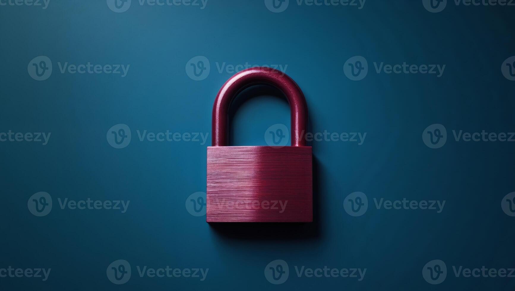 Red lock on blue background symbol of security privacy and data protection in the digital age photo