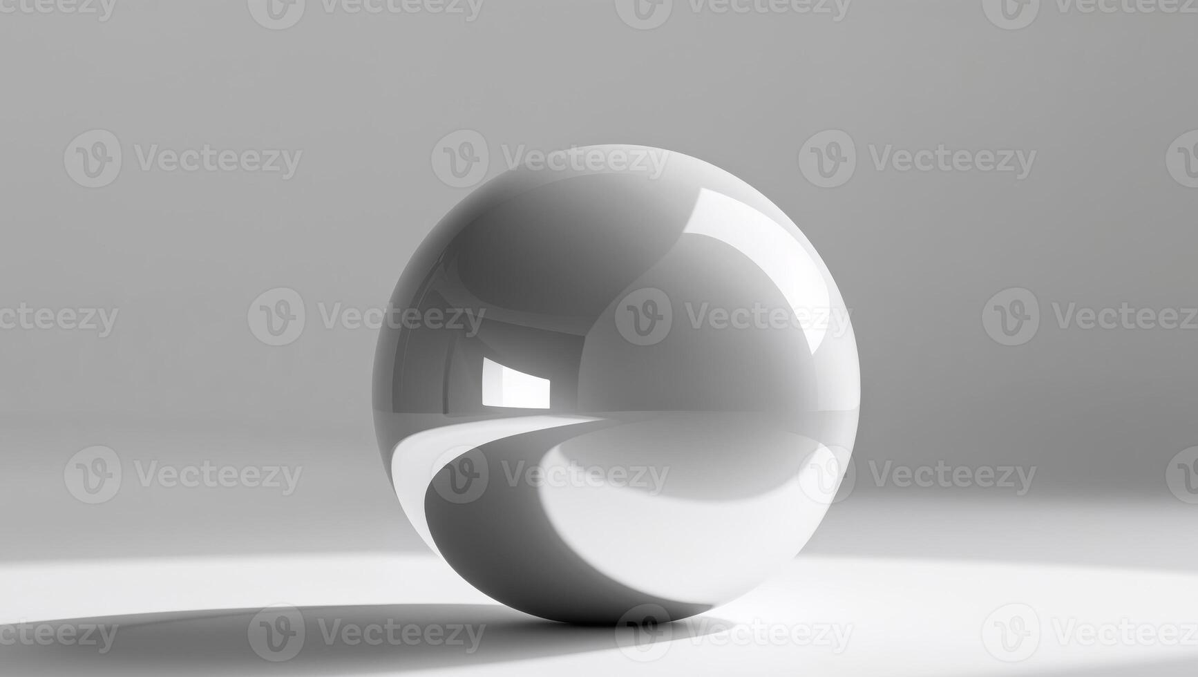 Peaceful Abstract Sphere with Modern Technology Vibes. photo