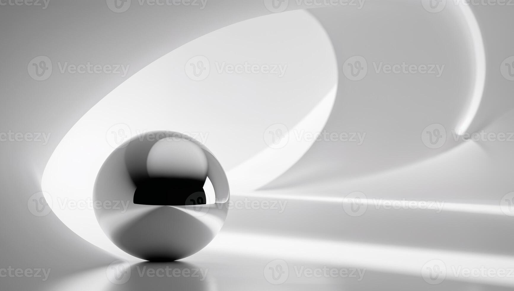 Peaceful Abstract Sphere with Modern Technology Vibes photo