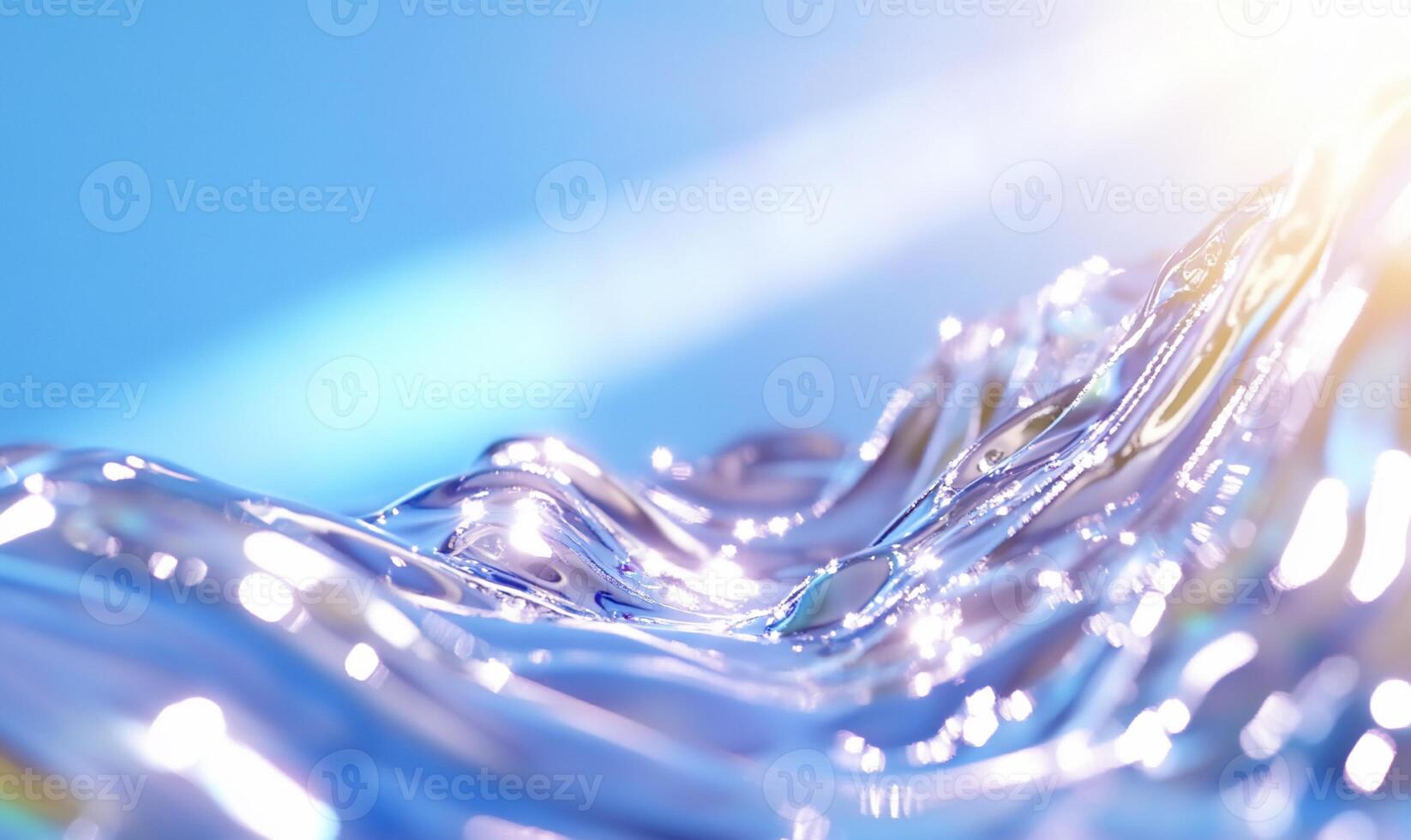 Abstract representation of flowing water with light reflections. photo