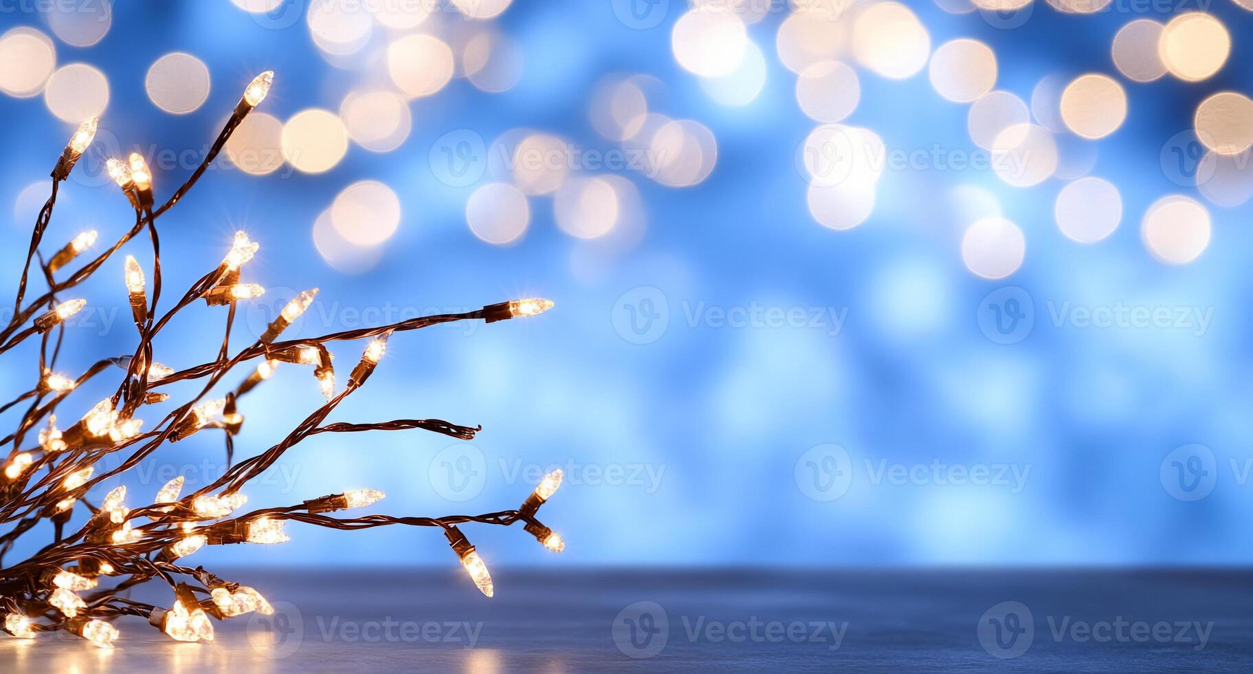 A lighted christmas tree with lights on it photo