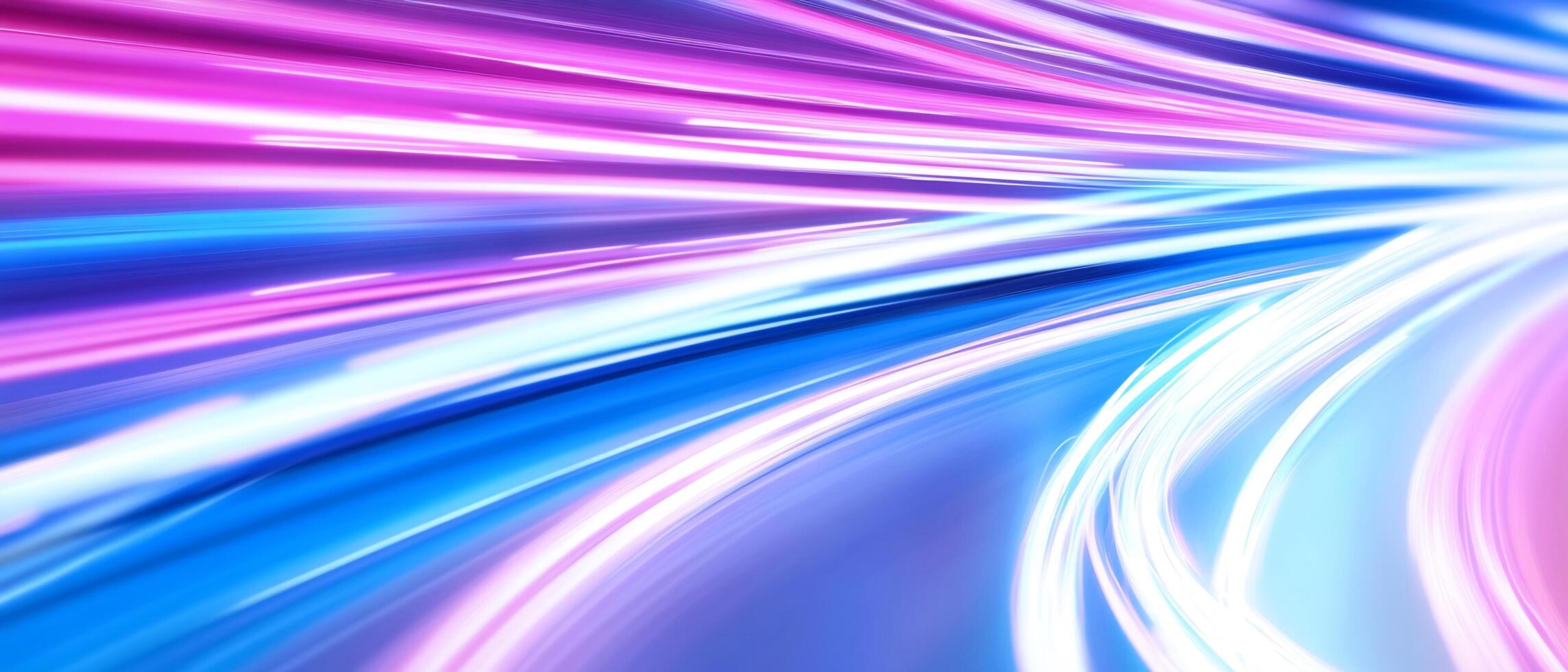 Abstract light trails, speed, motion blur, vibrant colors, technology background photo