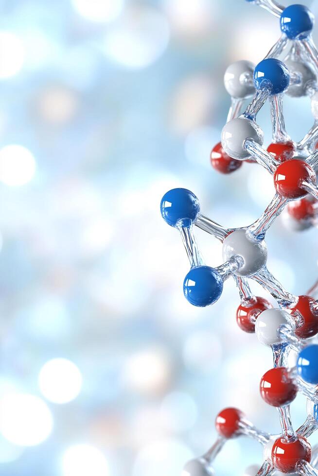 Molecular structure, science, research, background, lab photo