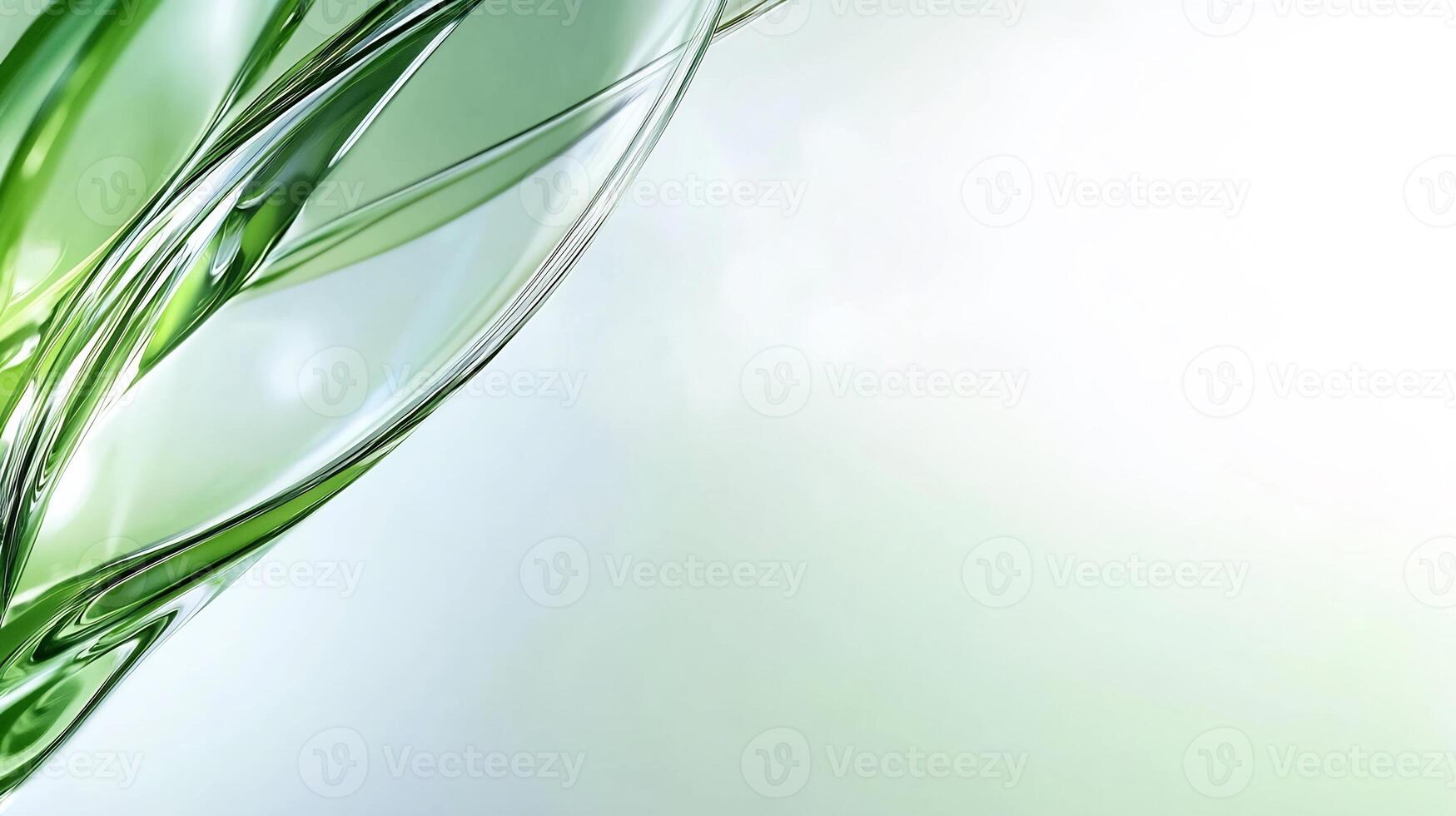 Green liquid flowing, abstract background, nature, design photo