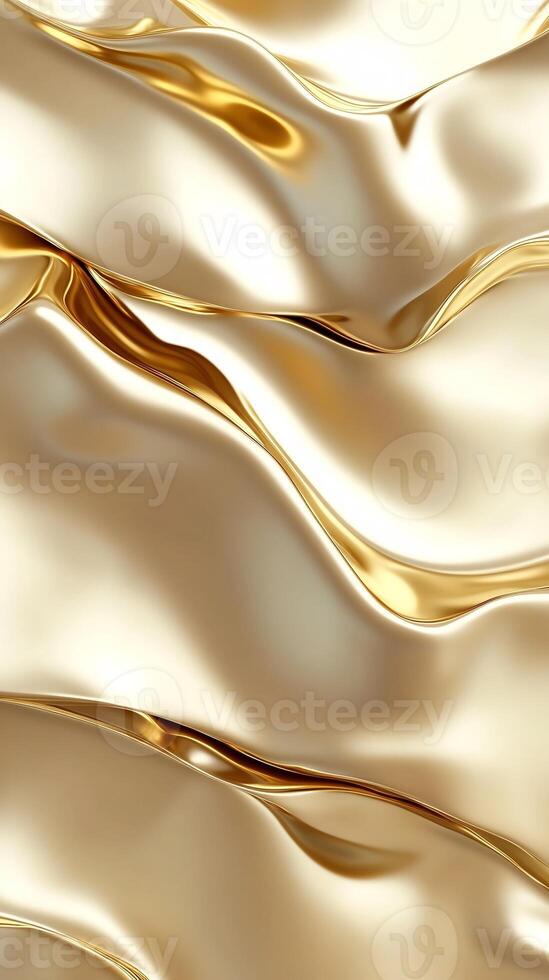 Golden fabric waves, luxury texture background photo