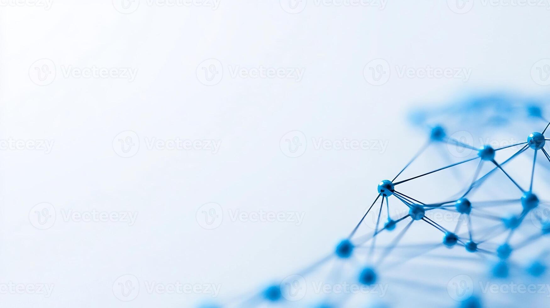 Blue network connection, abstract background, technology concept, website banner photo
