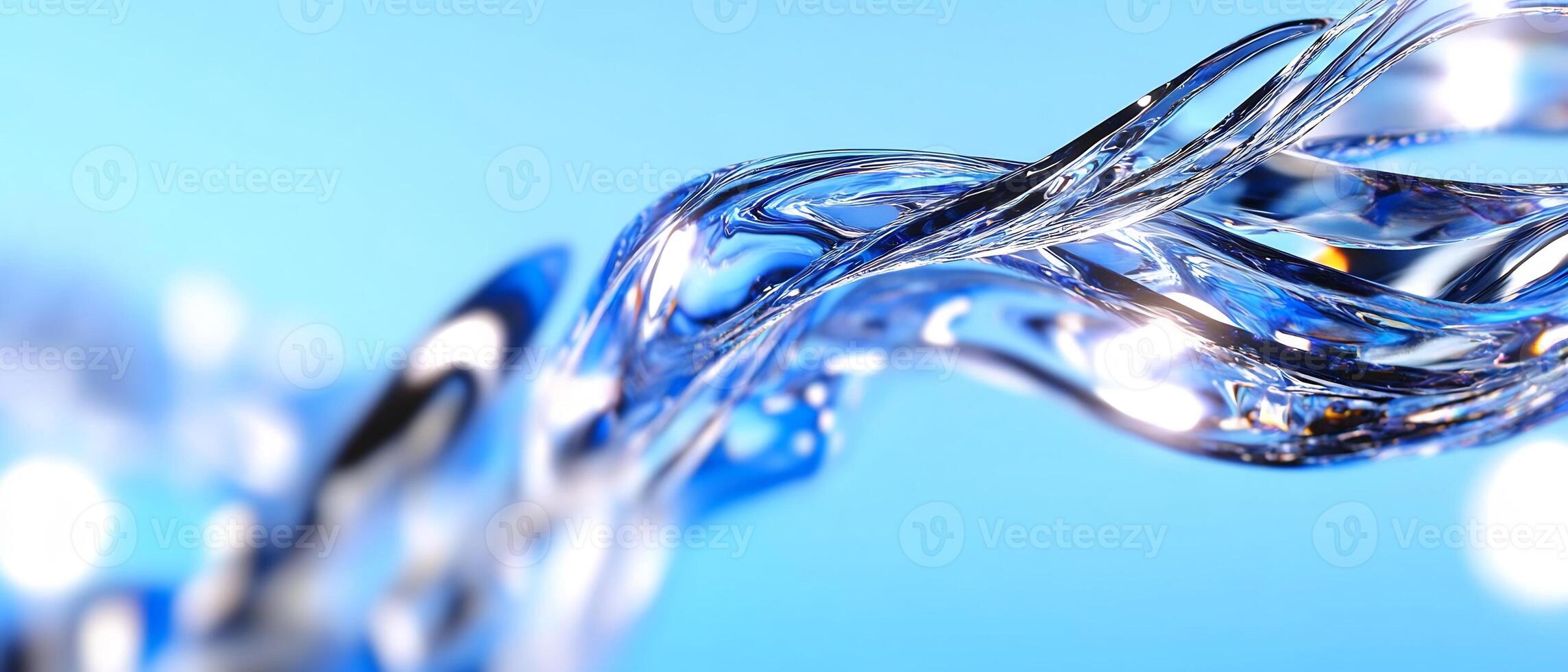 Blue water flowing, abstract background. Website, ad use photo