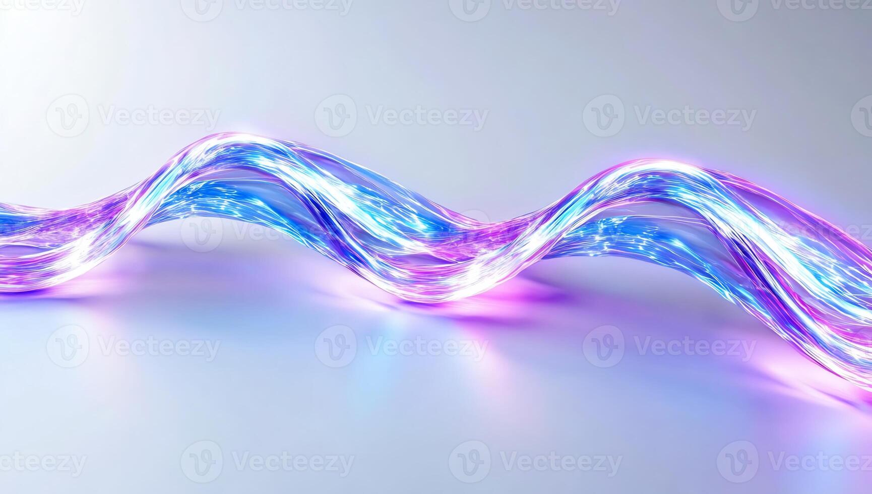 Glowing neon waves, abstract background, digital art, website design photo