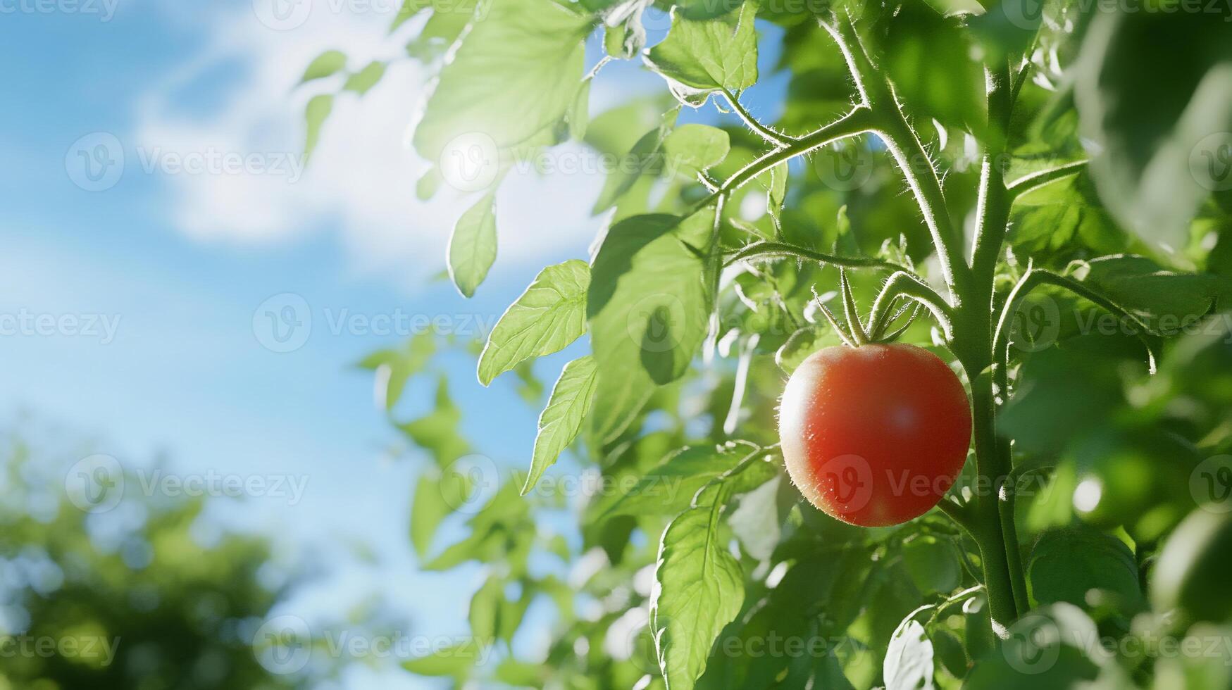 Tomato on the vine photo