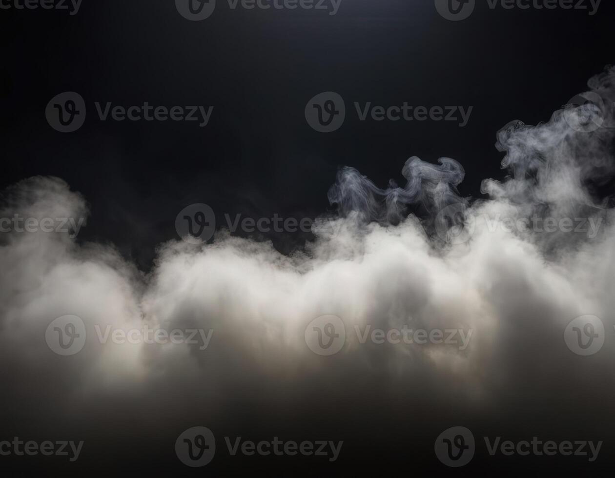 White smoke on black background photo