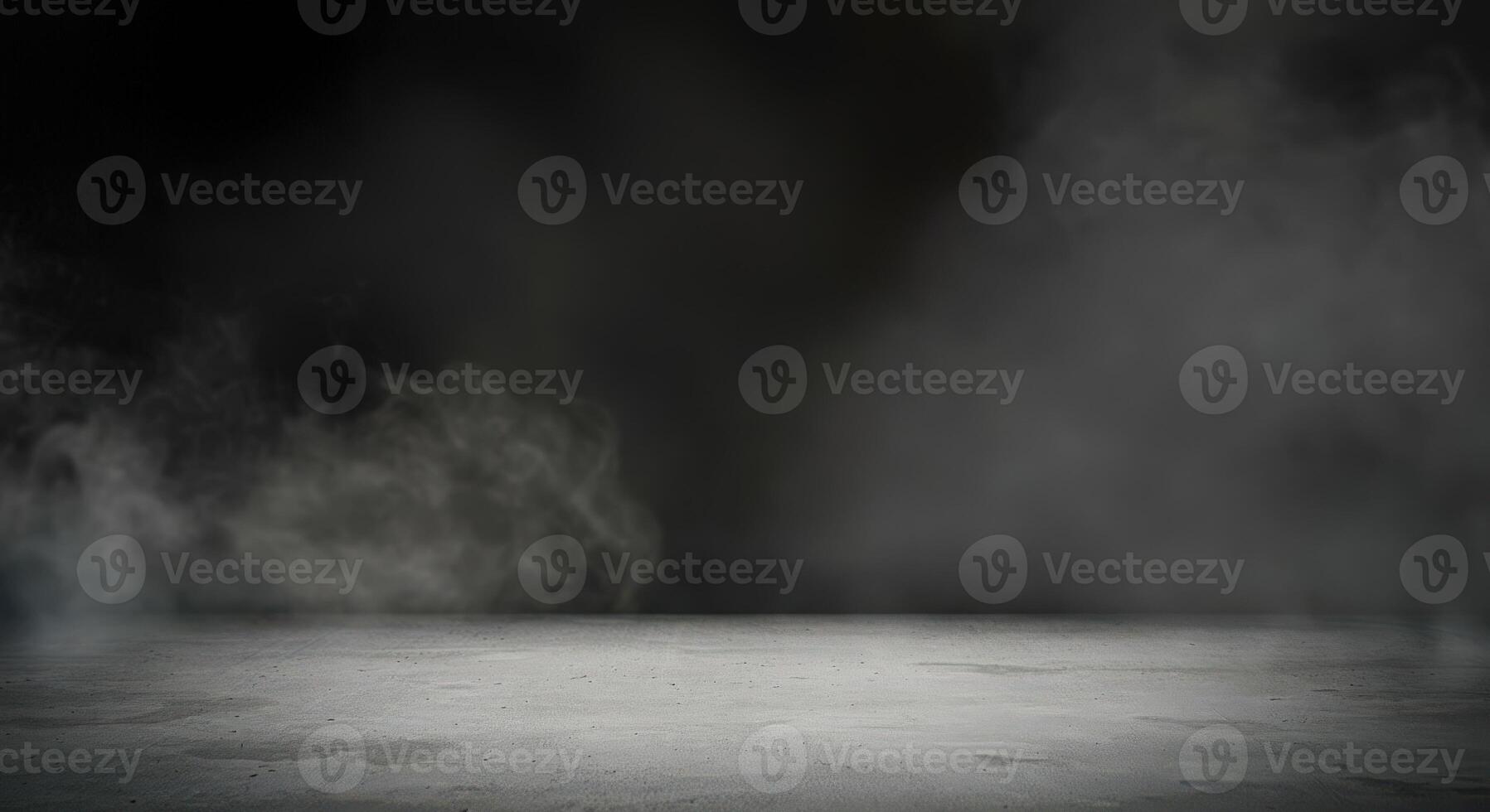 An empty room with smoke coming out of the floor photo