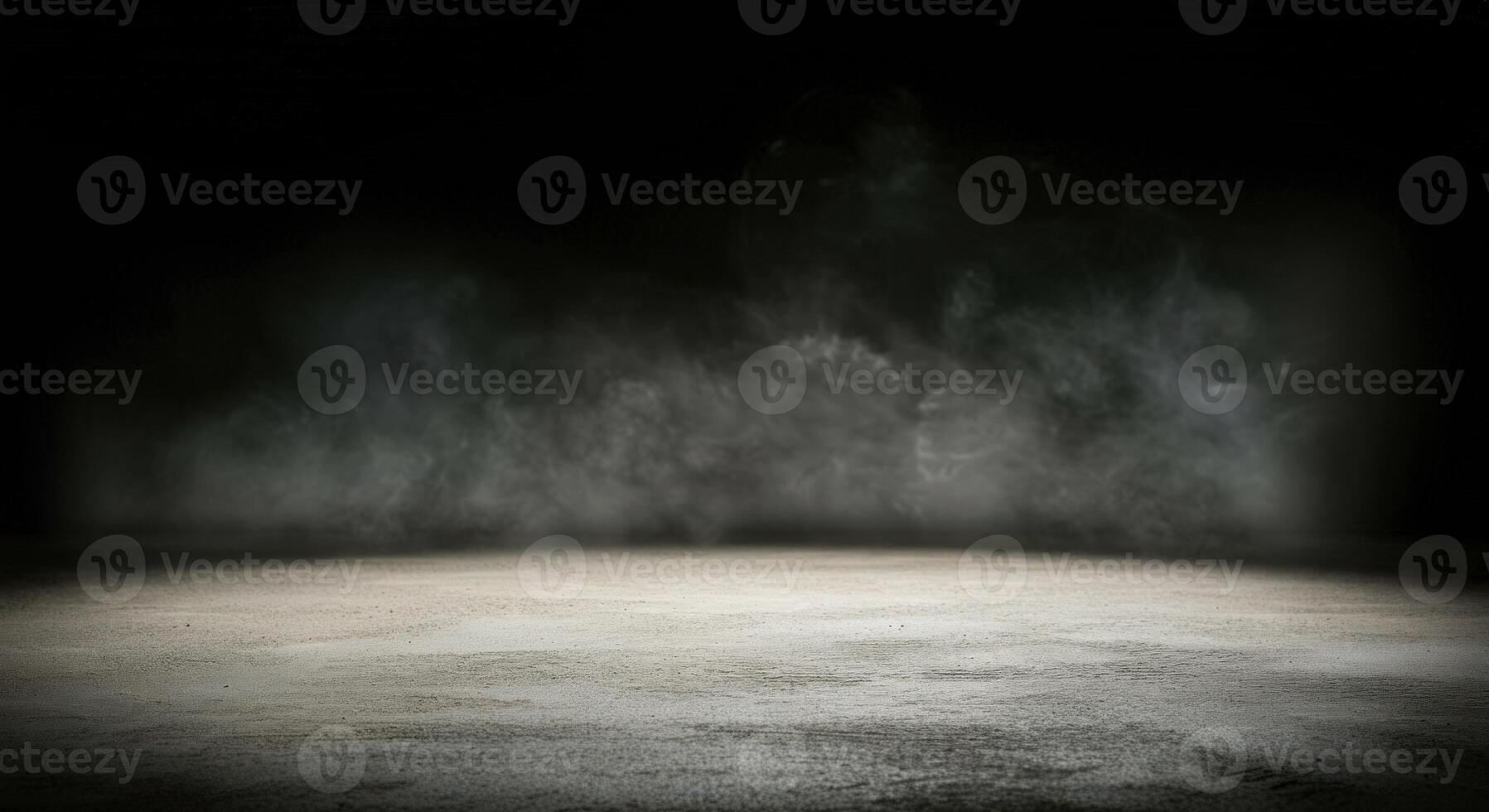 An empty room with smoke coming out of it photo