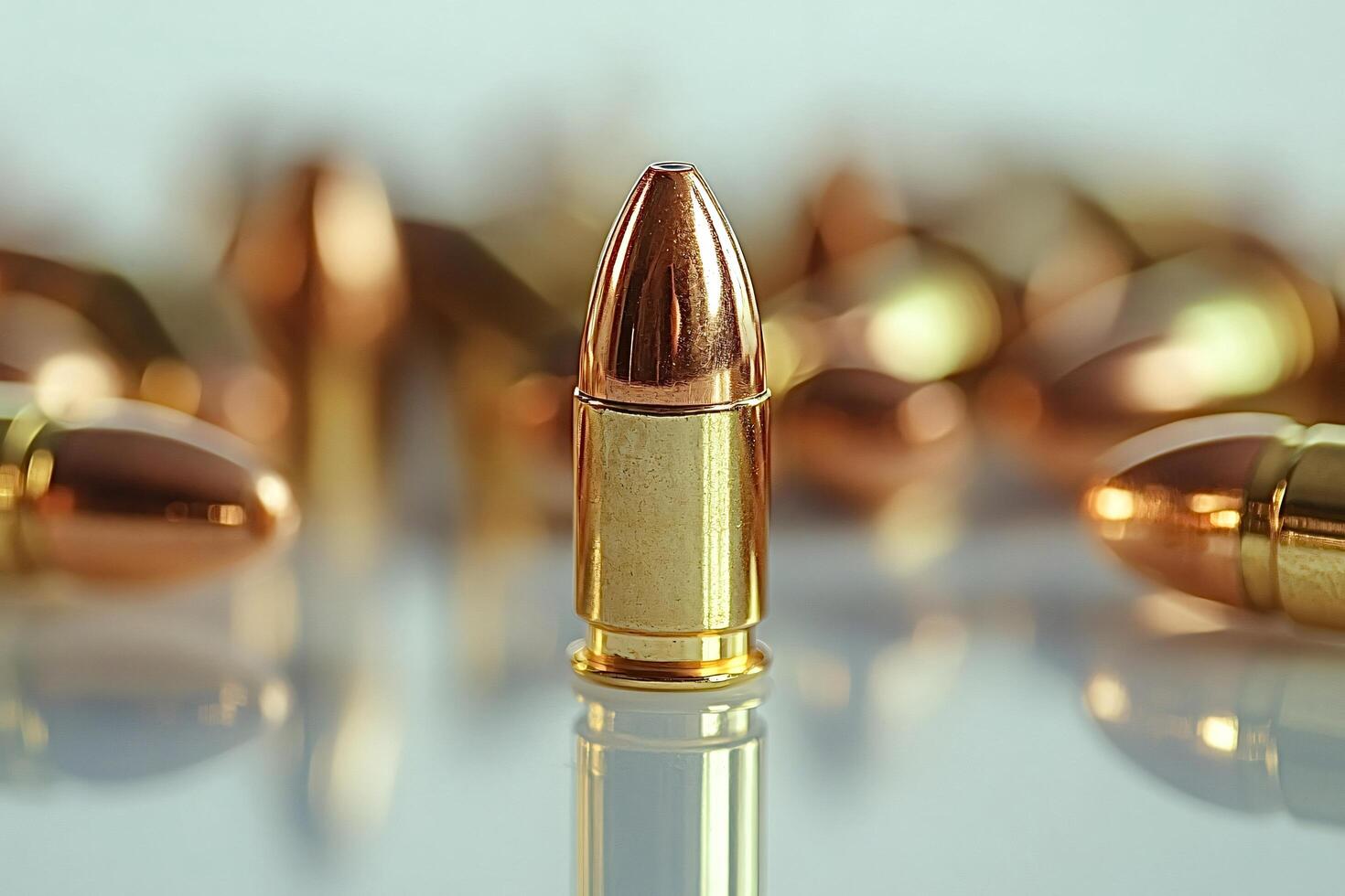 9mm bullet standing out from the crowd photo