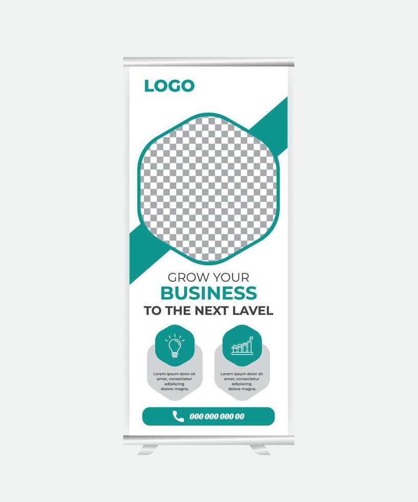 Business roll up banner design template layout vector