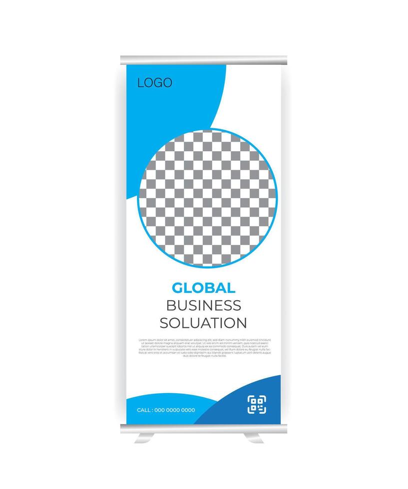 Corporate business rollup banner design vector