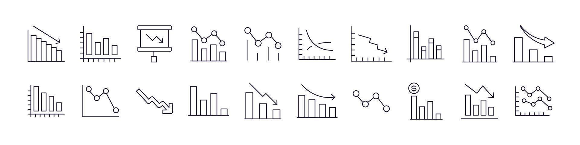Progress Bar and Growth Diagram Related Line Icons for Web Sites, Books, Cards, Apps. Editable Stroke. Perfect for Web Sites, Books, Cards, Apps vector